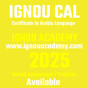 IGNOU CAL SOLVED ASSIGNMENT 2025